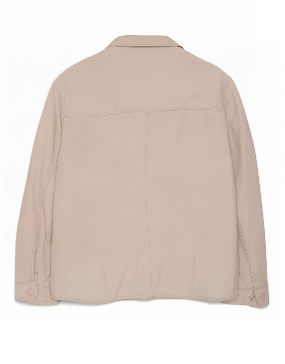 Camicia overshirt in pelle da donna vintage IT 46 grande bianca