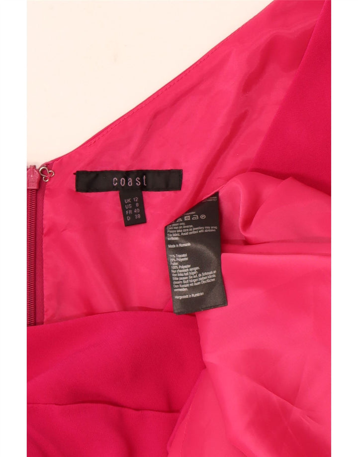 Abito tubino senza maniche da donna Coast UK 12 Triacetato rosa medio