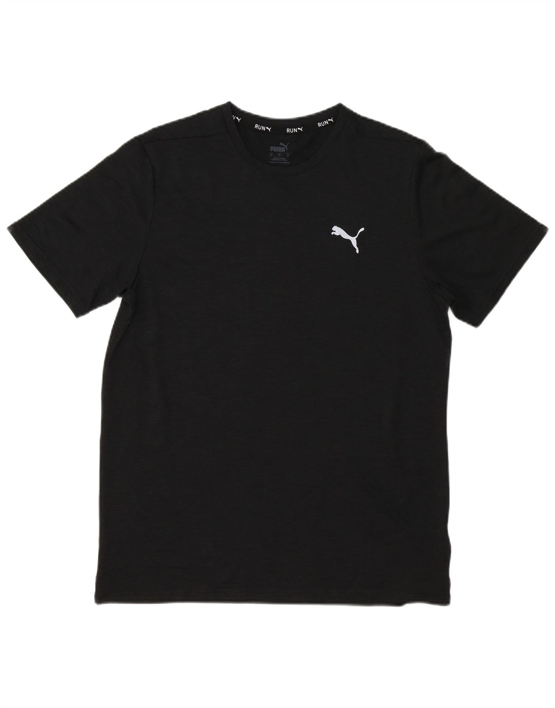 T-shirt da uomo Puma Top media nera in poliestere