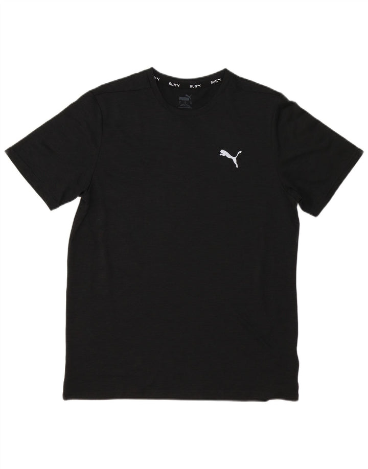 T-shirt da uomo Puma Top media nera in poliestere