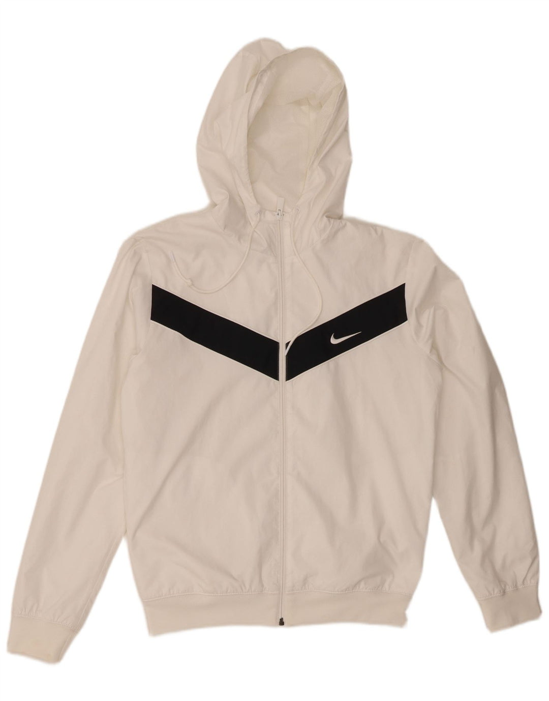 Giubbotto bomber con cappuccio da uomo Nike UK 36 piccolo poliestere color block bianco