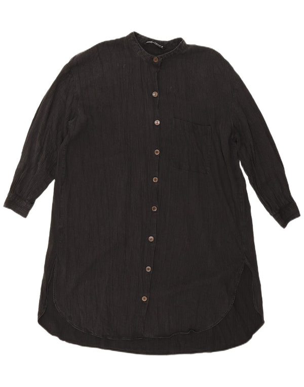 Abito chemisier oversize a maniche lunghe da donna Zara UK 10 piccolo nero