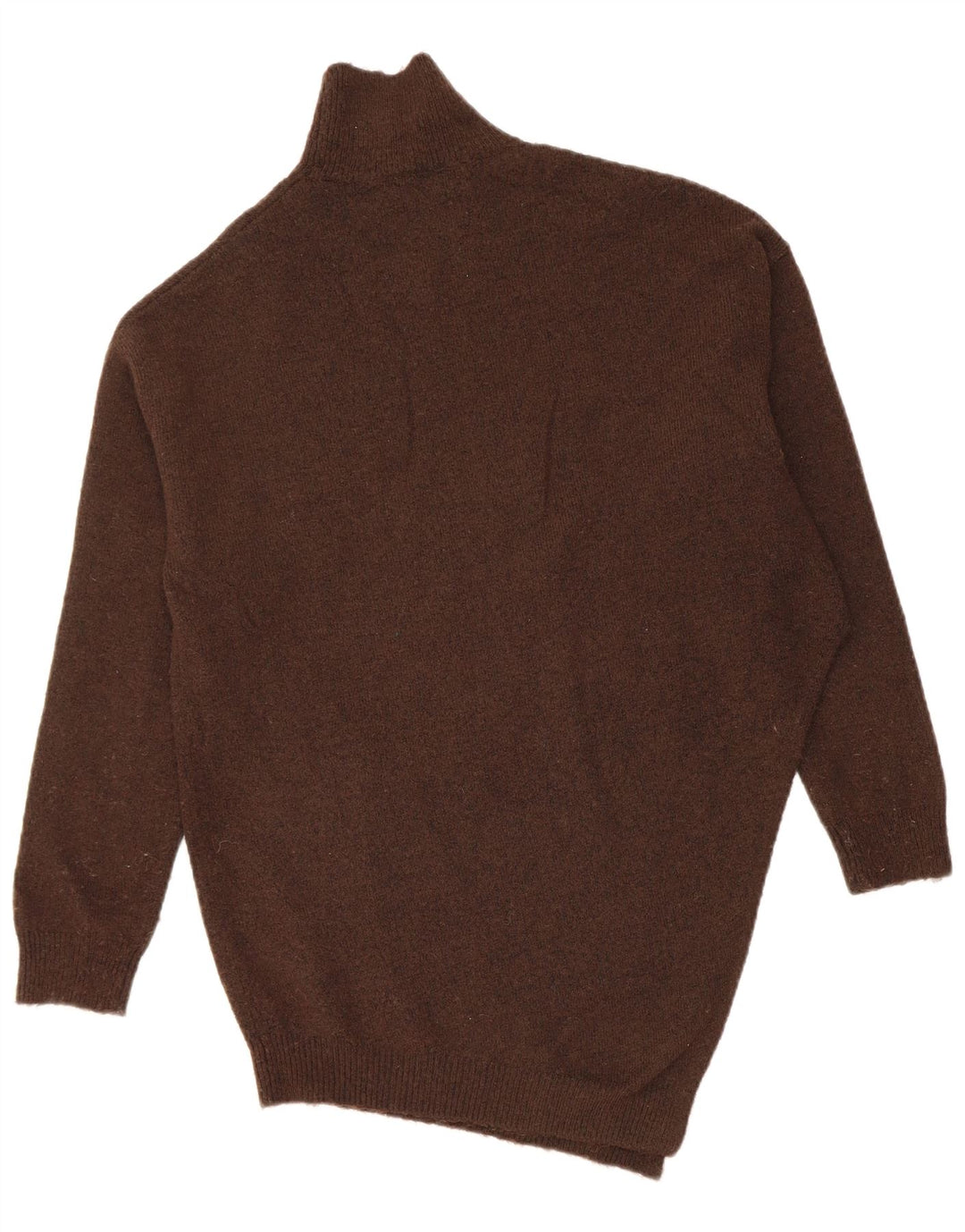 Maglione Zara da donna con collo alto a pipistrello UK 10 piccolo marrone