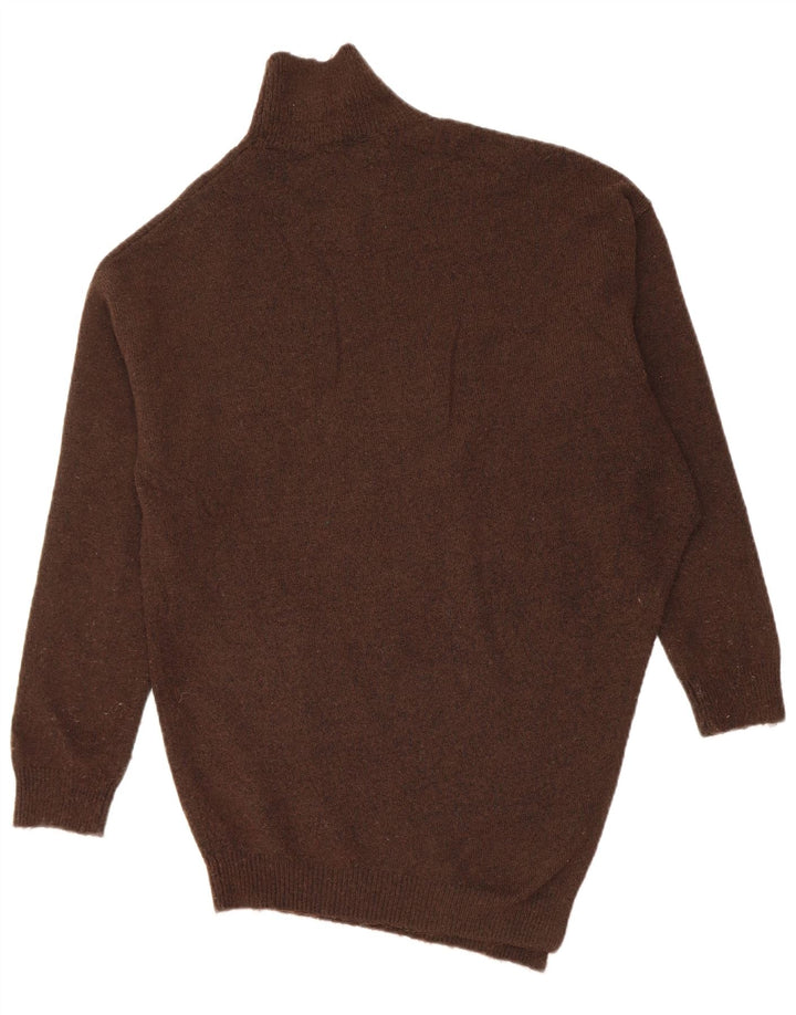 Maglione Zara da donna con collo alto a pipistrello UK 10 piccolo marrone