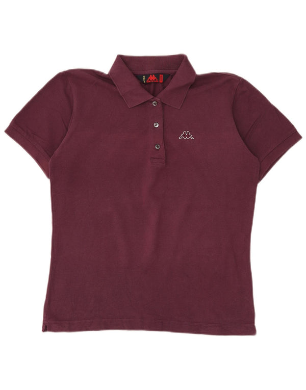 Polo Kappa da donna UK 18 XL Maroon Cotton