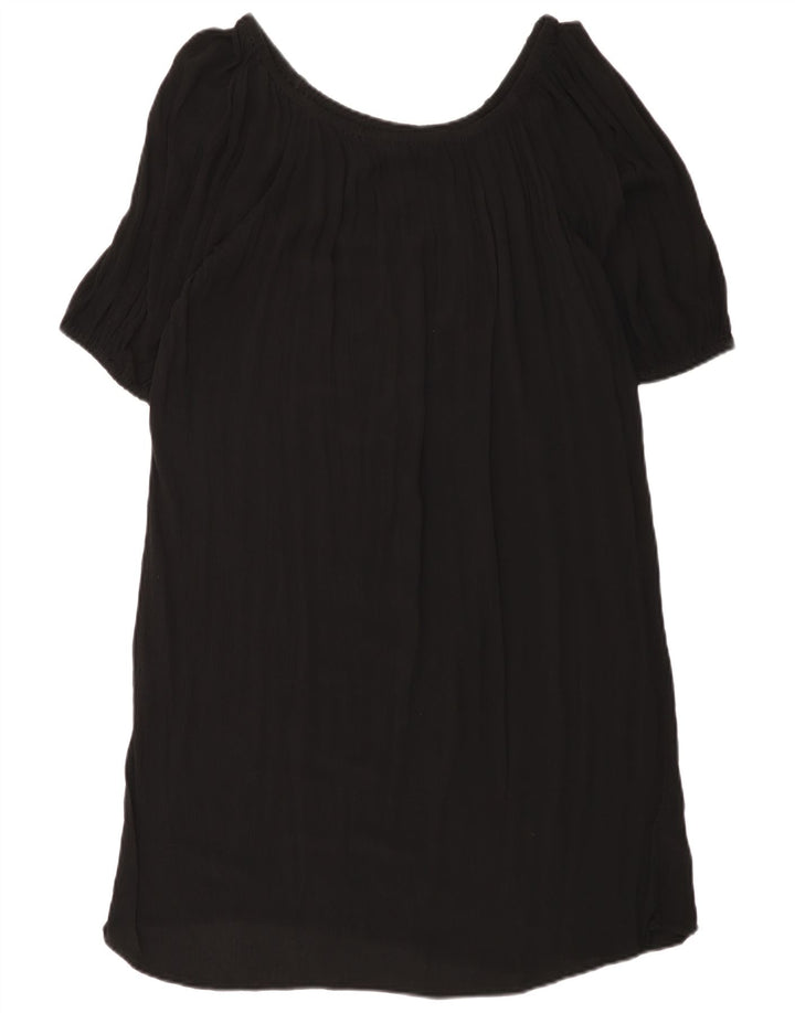 Abito a trapezio da donna Marks & Spencer UK 14 grande in viscosa nera