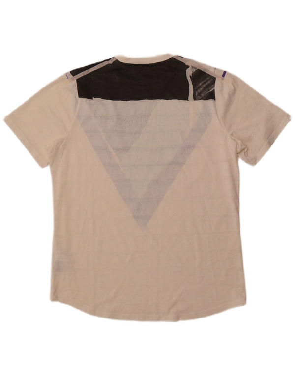 NIKE T-shirt grafica da uomo Dri Fit Top Large in poliestere color block bianco