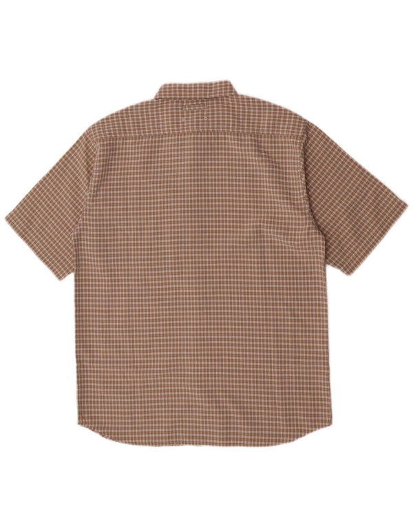Camicia a maniche corte da uomo The North Face Small Beige Check Modal