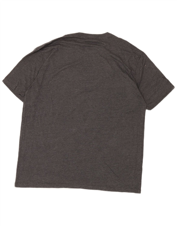 T-shirt grafica da uomo EDDIE BAUER Top grande in cotone chiazzato grigio