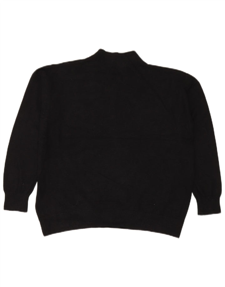 Maglione da donna con scollo a V Marks & Spencer UK 14 Large in viscosa nera
