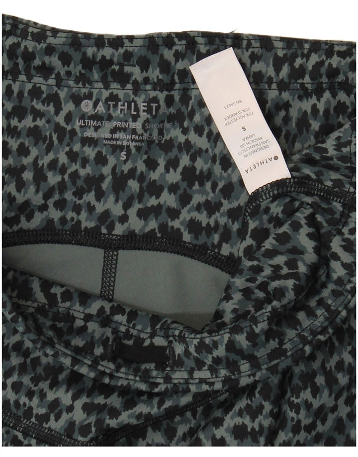 Pantaloncini sportivi da donna Athleta UK 8 Poliestere con stampa animalier grigio piccolo