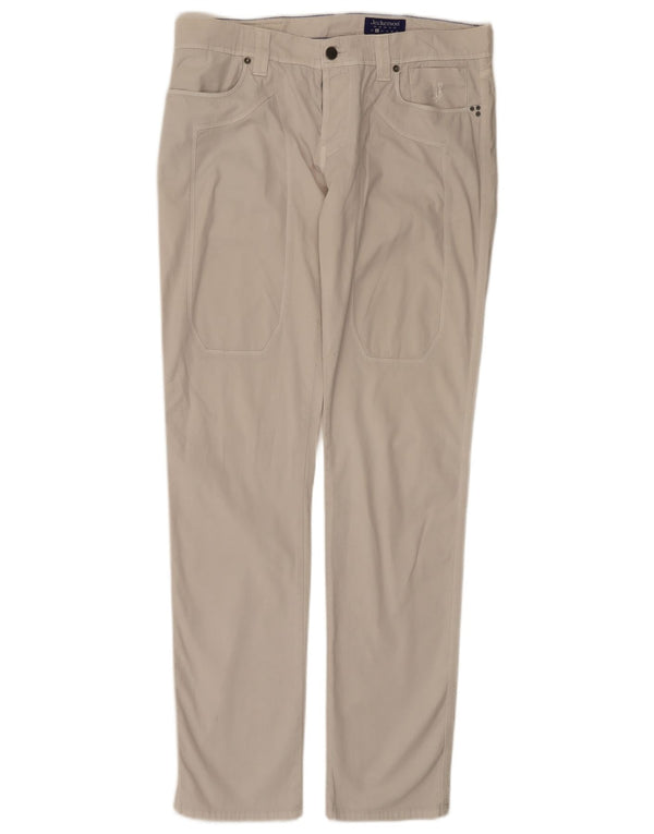 Pantaloni casual slim da donna Jeckerson W34 L34 bianco sporco