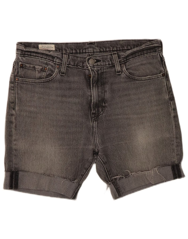 Pantaloncini di jeans Levi's 510 da uomo W33 grandi in cotone grigio