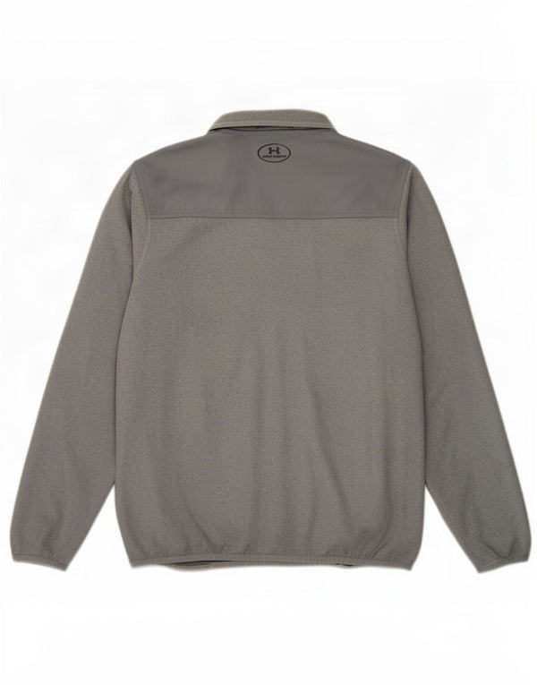Top da tuta da uomo Under Armour Cold Gear pullover con zip e collo Grigio medio