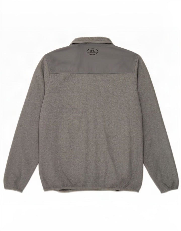 Top da tuta da uomo Under Armour Cold Gear pullover con zip e collo Grigio medio