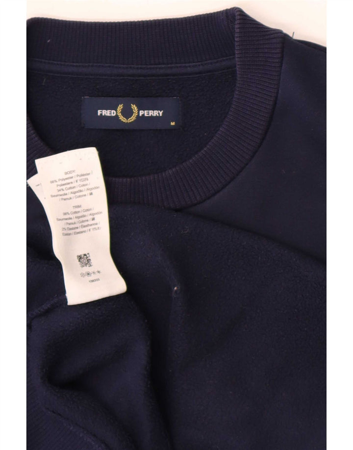 Felpa grafica da uomo Fred Perry, media, in poliestere blu navy