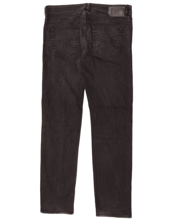 Diesel Uomo Buster Tapered Regular Slim Jeans W34 L32 Cotone Nero