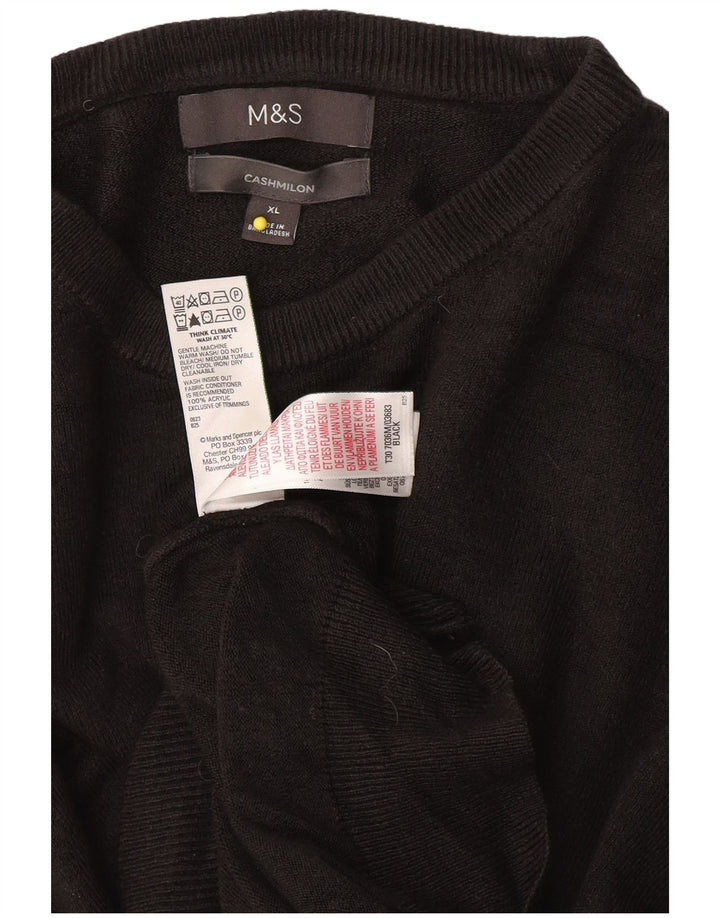 Maglione maglione girocollo da donna Marks & Spencer XL acrilico nero