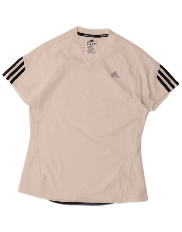 T-shirt ADIDAS da donna Climacool UK 12 poliestere bianco medio