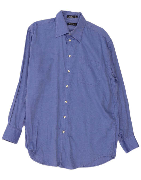 Camicia da uomo Nautica taglia 16 grande cotone blu