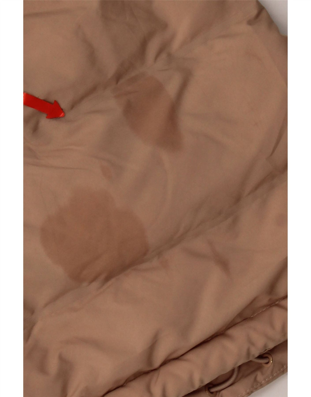 Gilet imbottito con cappuccio da donna Adidas UK 12/14 Poliestere beige medio
