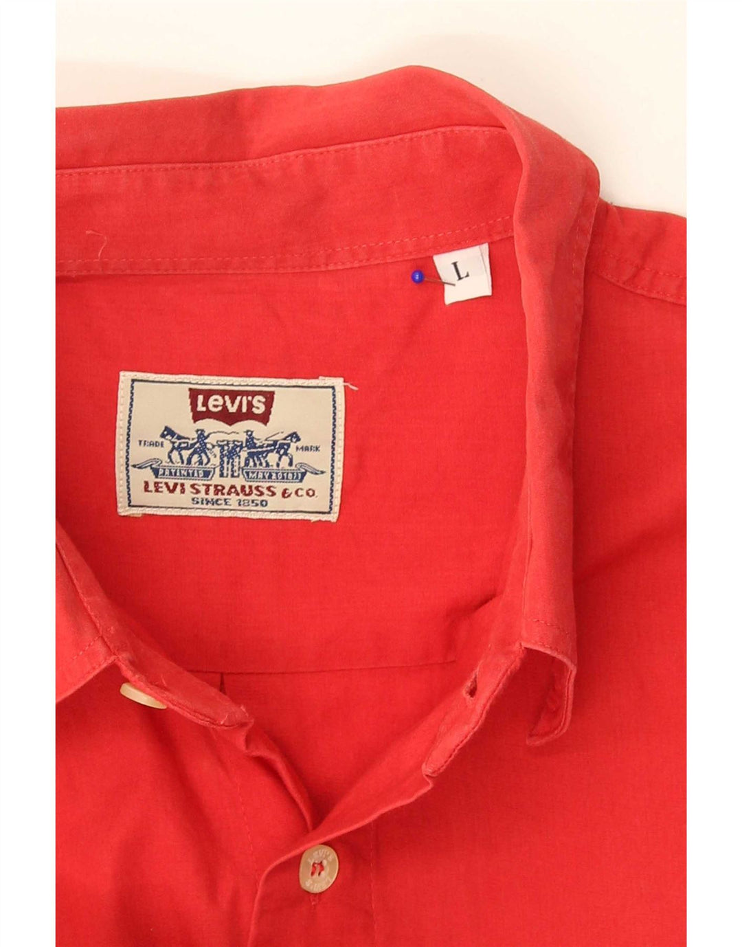 Camicia a maniche corte da uomo Levi's Large rossa