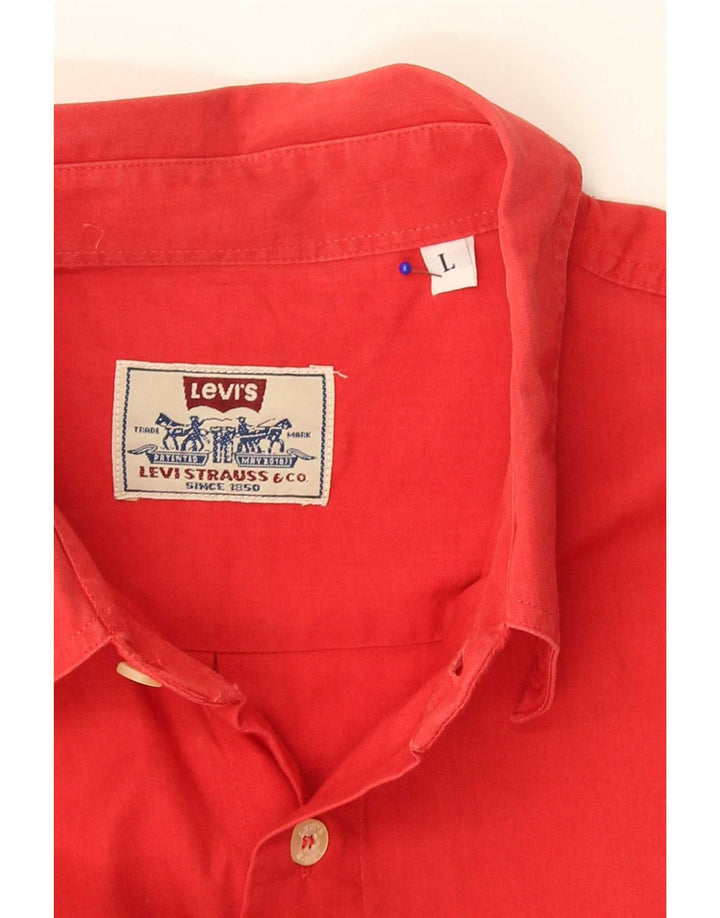 Camicia a maniche corte da uomo Levi's Large rossa