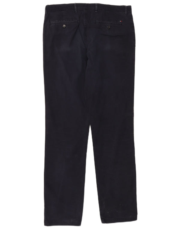 Pantaloni chino slim fit da uomo Tommy Hilfiger W34 L34 Blu Navy