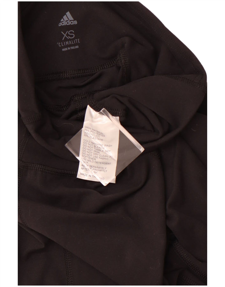 Leggings ADIDAS Climalite da donna UK 6 XS Poliestere a righe nere