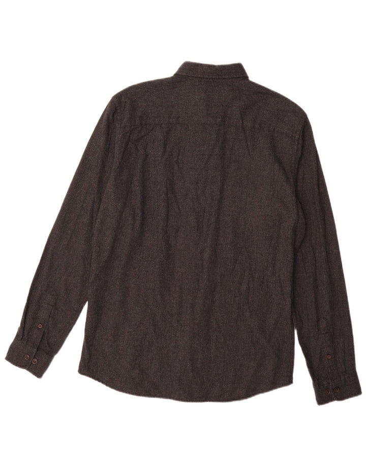 JACK & JONES Camicia da uomo in flanella di cotone grigio medio