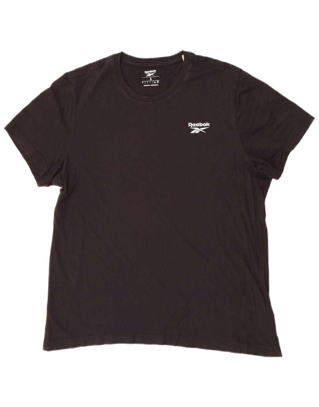 T-shirt Reebok da uomo grande in cotone nero