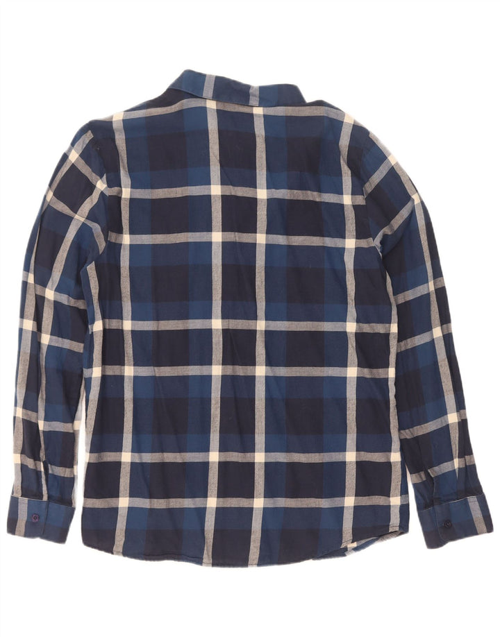 Camicia da uomo in flanella Volcom, cotone a quadri blu navy medio