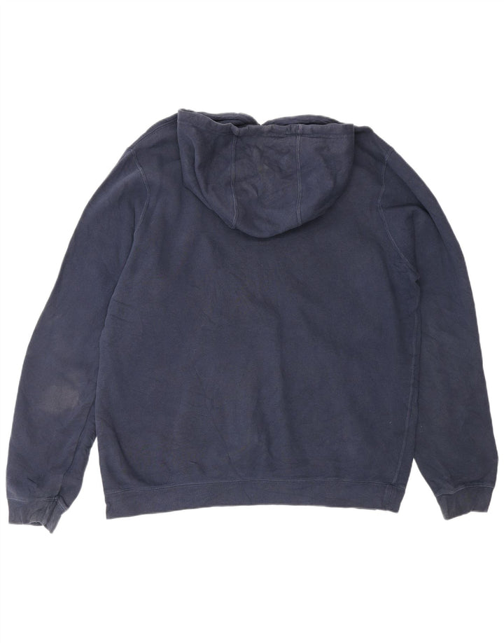 Felpa con cappuccio da uomo NIKE grande in cotone blu navy