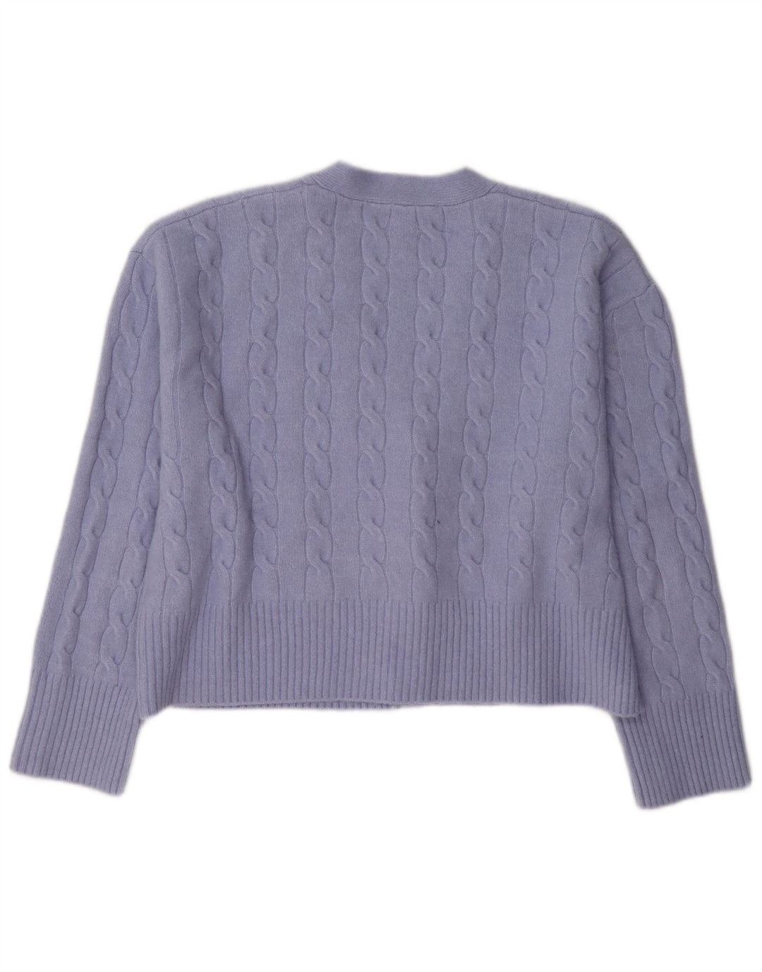 Maglione cardigan corto da donna Zara UK 14 Poliestere viola medio