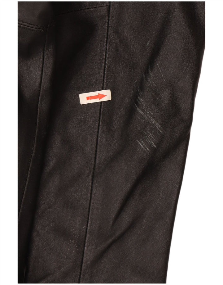 Cappotto in pelle da donna Tommy Hilfiger UK 16 grande pelle nera