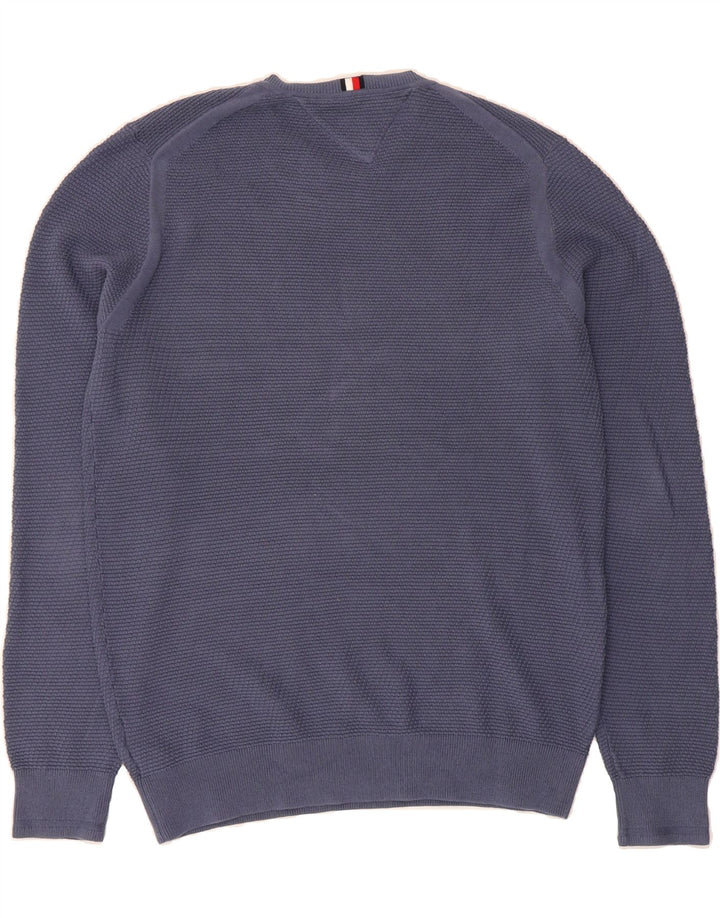 TOMMY HILFIGER Mens Crew Neck Jumper Sweater Large Blue Vintage Tommy Hilfiger and Second-Hand Tommy Hilfiger from Messina Hembry 