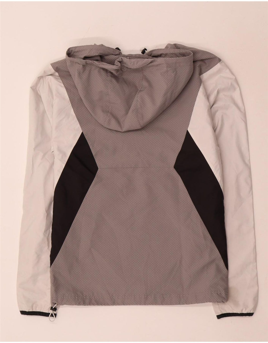 Giacca antipioggia da uomo Adidas con cappuccio UK 34 XS poliestere color block grigio