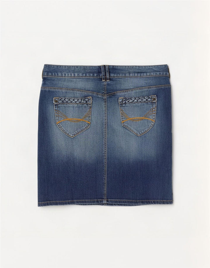 Mini gonna di jeans da donna Tom Tailor EU 40 media W34 cotone blu