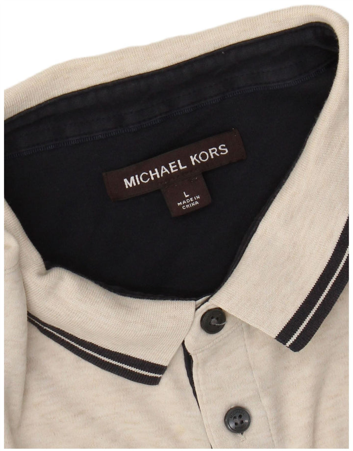 Polo da uomo MICHAEL KORS grande beige screziato