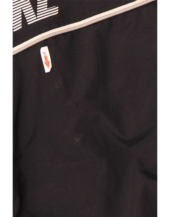 Giacca a vento con cappuccio grafica Nike da uomo UK 42/44 grande poliestere nero