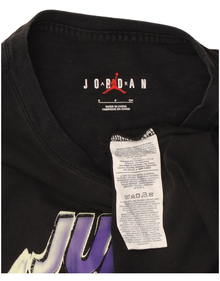 T-shirt grafica da uomo JORDAN Top piccola in cotone nero