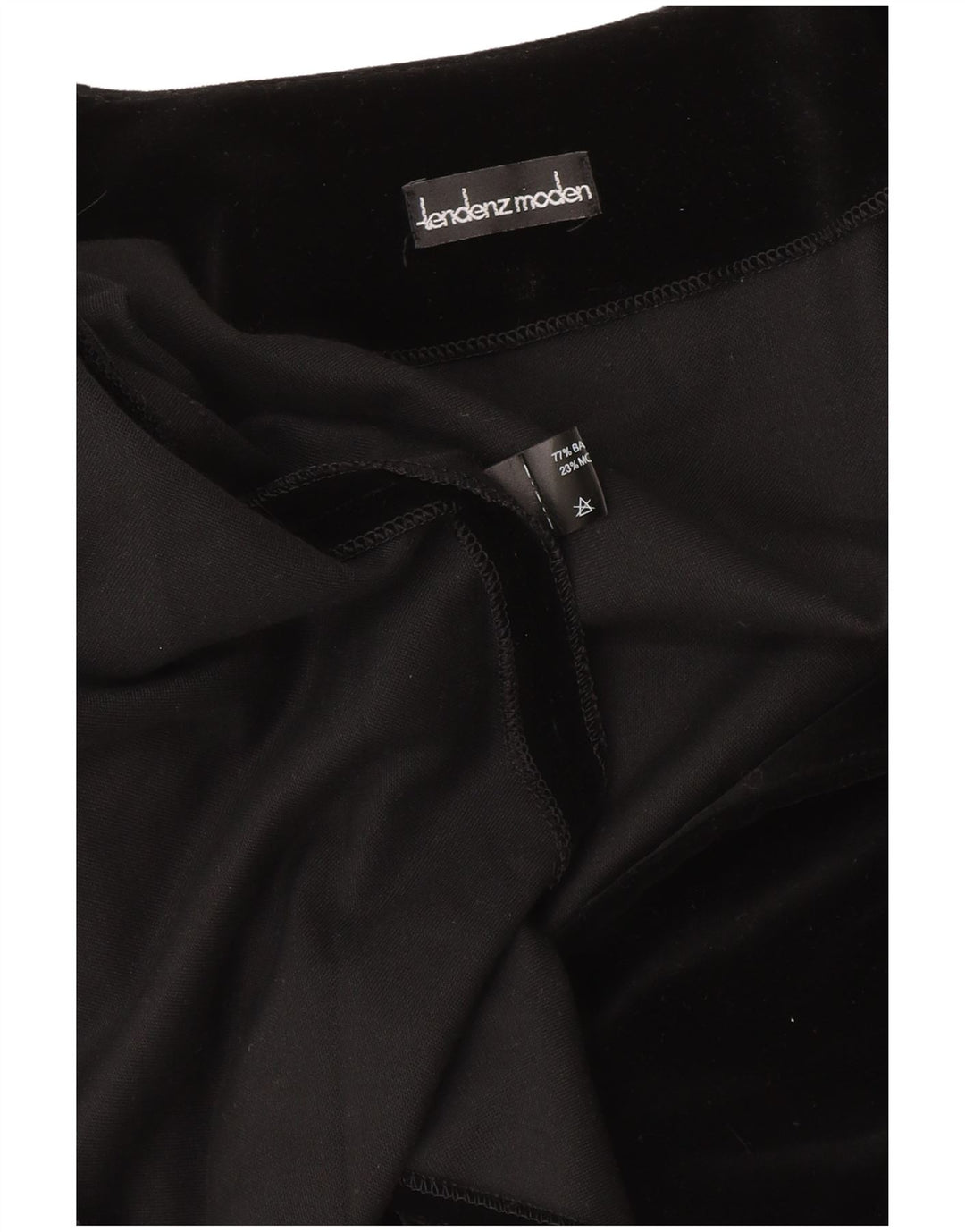 Giacca blazer in velluto corto da donna vintage UK 16 grande lana floreale nera