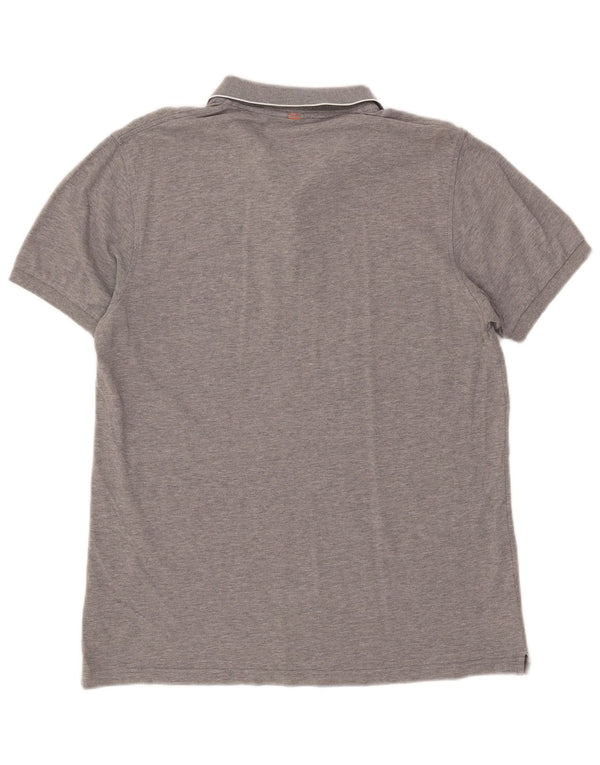 Polo da uomo SUN68 XL in cotone screziato grigio