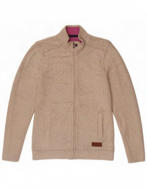 Giacca da tuta da donna Weird Fish UK 10 piccola in cotone beige