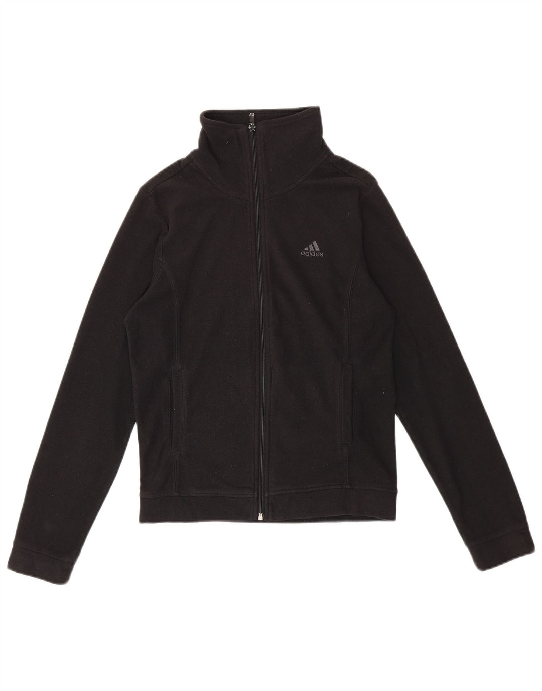 Giacca in pile da donna Adidas UK 10 Small Nero Poliestere