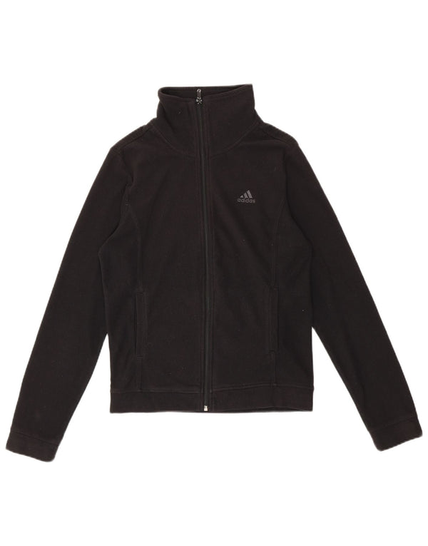 Giacca in pile da donna Adidas UK 10 Small Nero Poliestere