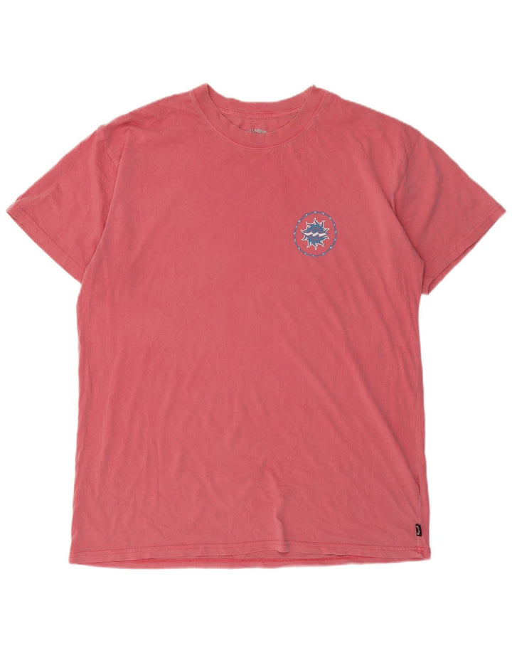 Maglietta grafica da uomo Billabong Top XL in cotone rosa