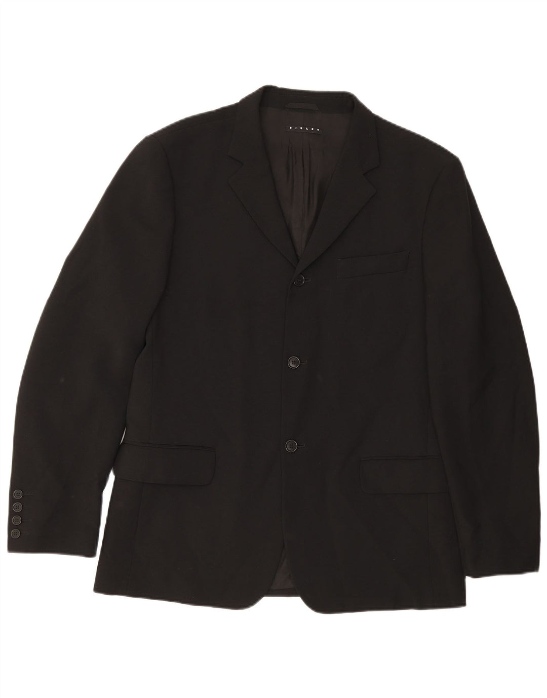 Giacca blazer da uomo a 3 bottoni Sisley IT 50 grande poliestere nero
