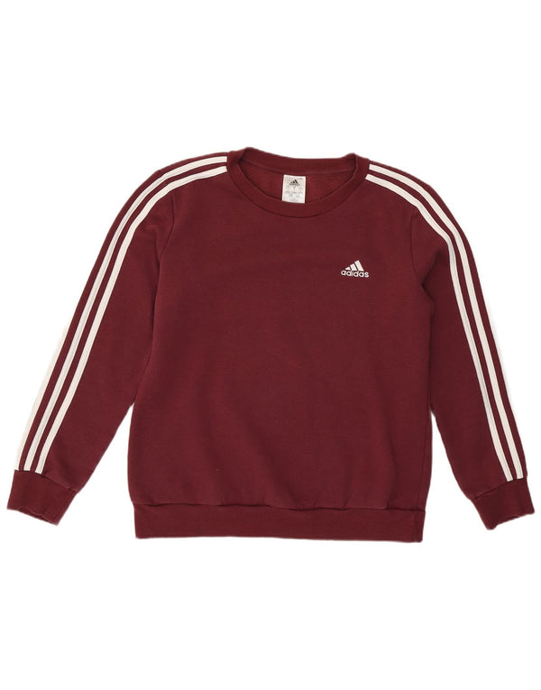 Felpa da donna Adidas Jumper UK 12/14 Cotone bordeaux medio