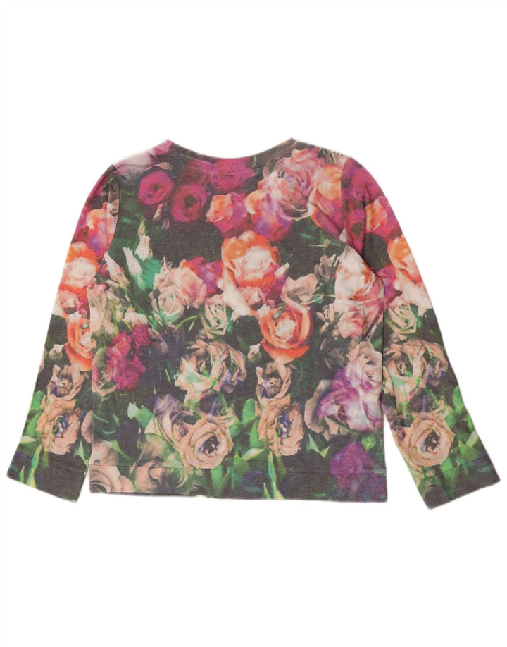 Felpa Zara Trafaluc da donna, maglione UK 14, medio, multicolore, floreale